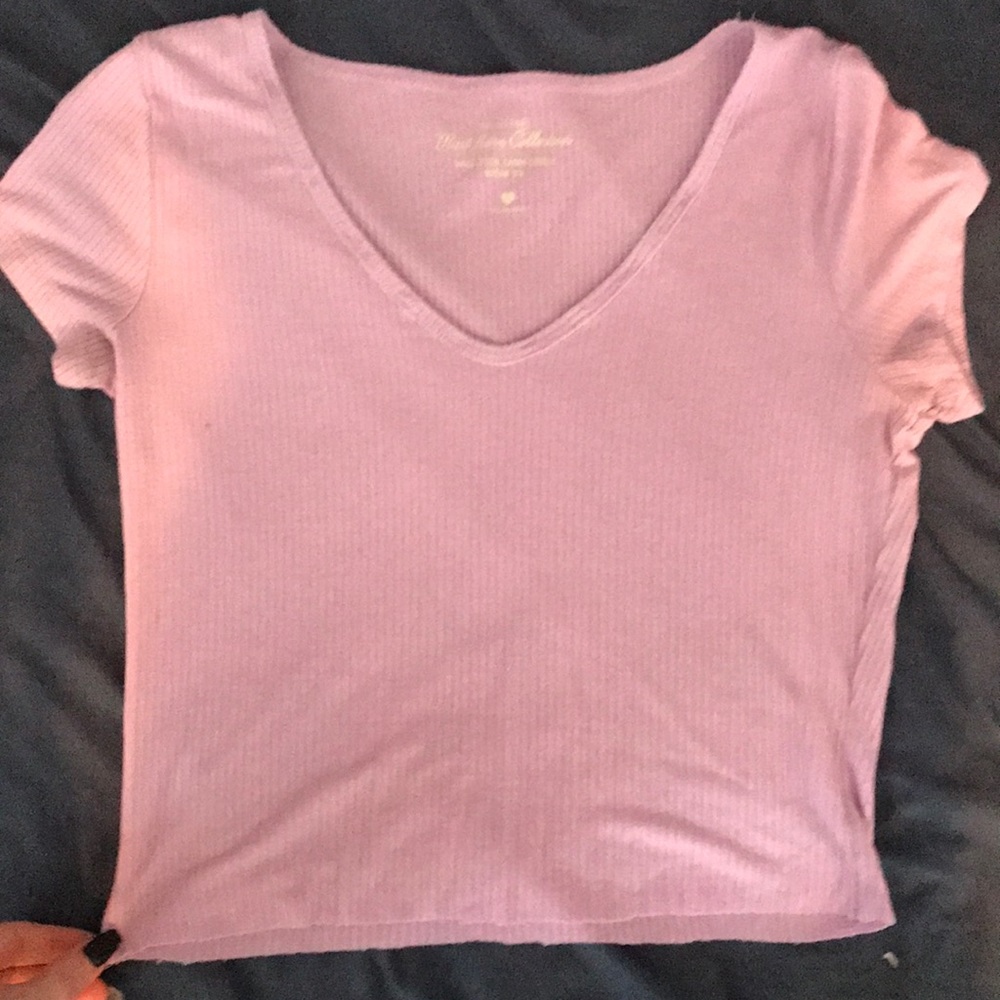random self cropped tee💜